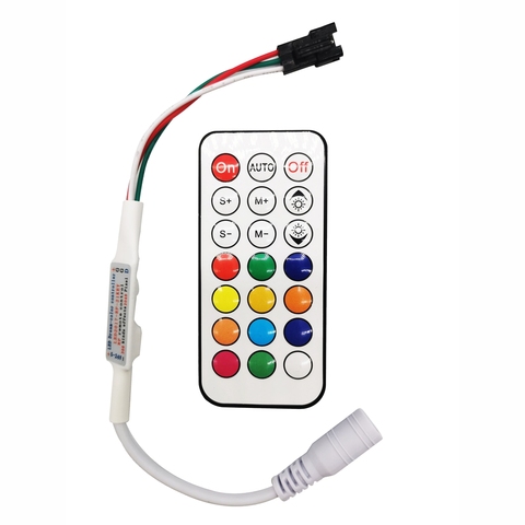 Светодиодный контроллер , мини- диммер 3pin для WS2812B WS2811 WS2812, 21 клавиша, 5-24 В ► Фото 1/6
