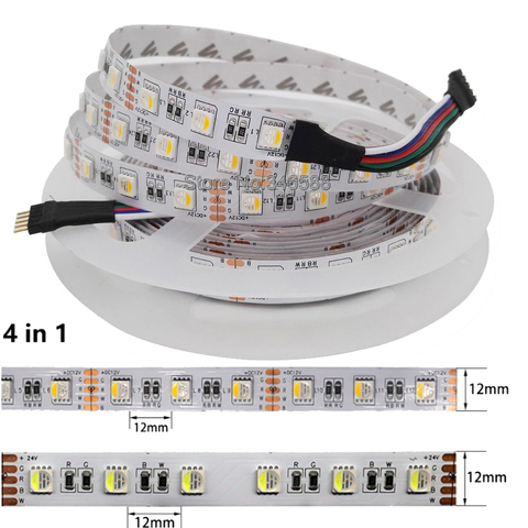 5 м 12 В SMD 5050 RGBW RGBWW Светодиодная лента RGB белый RGB теплый белый, 4 цвета в 1 светодиодный чип, 60 светодиодов/m IP20 IP65 IP66 водонепроницаемая светодио... ► Фото 1/6