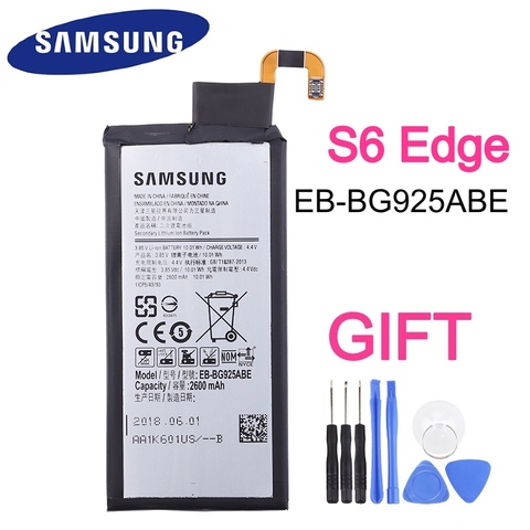 Оригинальная запасная батарея для Samsung GALAXY S6 Edge G9250 G925FQ G925F G925S S6Edge G925V G925A 2600 мАч ► Фото 1/3