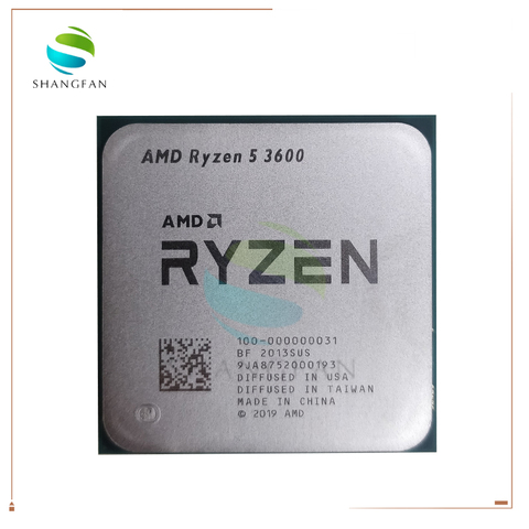 Процессор AMD Ryzen 5 3600 для ПК, центральный процессор для компьютера, 6 ядер, 12 нитей, мощность-65 Вт, частота-3600 ГГц, L3 = 32M, разъем AM4, 3,6-100 ► Фото 1/1