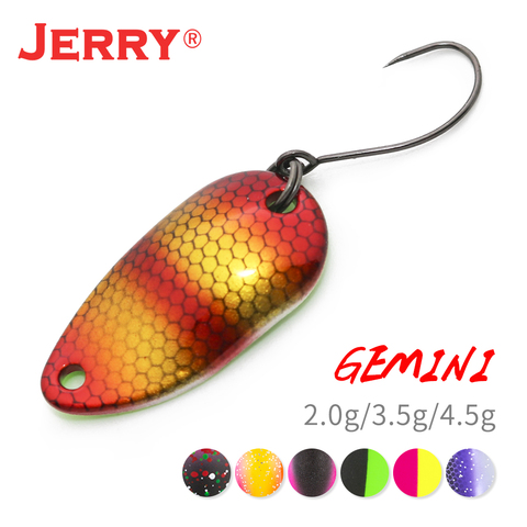 Jerry Gemini pesca 2 г, 3,5 г, 4,5 г, несколько цветов, микро-рыболовные ложки, искусственная ложка для форели, блесна, приманка ► Фото 1/6