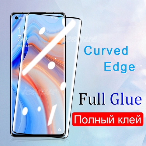 Изогнутое закаленное стекло для Oppo Reno 3 Pro 5G 3pro Xiaomi Mi Note 10 Pro Защита экрана для Xiaomi Note 10 Lite Reno3 Pro стекло ► Фото 1/6