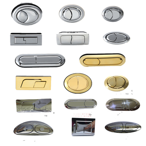 Высококачественная двойная смывная Кнопка бака для туалета 58 мм/48 мм/38 мм Золотая круглая головка кнопка аксессуары для ванной комнаты водо... ► Фото 1/6