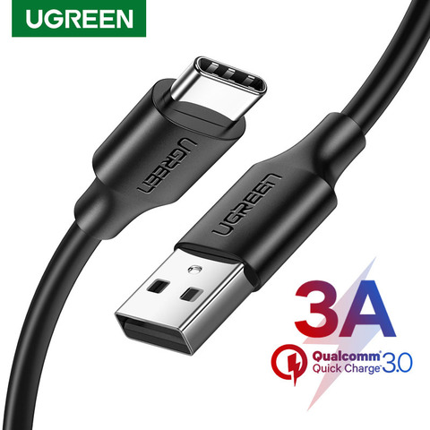 Ugreen QC 3,0 USB Type C кабель для Samsung S20 S10 3A кабель для быстрой зарядки USB Type-C провод для Huawei Xiaomi Redmi Phone Charge ► Фото 1/6
