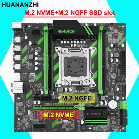 HUANANZHI X79-ZD3 M-ATX материнская плата с высокоскоростной NGFF NVME M.2 слот SSD SATA3.0 USB3.0 Оперативная память макс до 128 г купить компьютер в продаже ► Фото 1/6