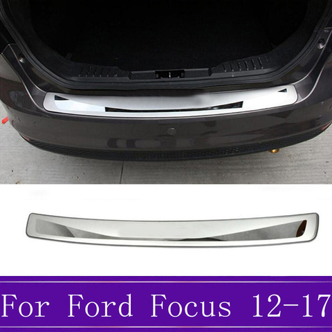 Защитная педаль из нержавеющей стали для задней и задней части багажника Ford Focus 3 MK3 2012-2017, аксессуары для стайлинга автомобиля ► Фото 1/1