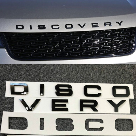 Блестящие черные, золотые, серые, серебряные буквы, эмблема, значок на капот автомобиля, логотип на багажник, наклейка для Land Rover DISCOVERY, спорти... ► Фото 1/6