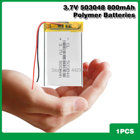 503048 800mah Lipo cells 3,7 V литиевая полимерная аккумуляторная батарея для MP3 MP4 GPS автомобильный рекордер Bluetooth гарнитура ► Фото 1/6