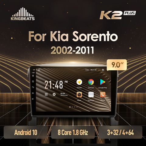 KingBeats штатное головное устройство For Kia Sorento BL 2002 - 2011 GPS Android 10 автомагнитола на андроид магнитола For Киа Соренто BL For  автомобильная мультимедиа Octa Core 8 core*1.8G DDR4 32G 64G 128G ► Фото 1/6