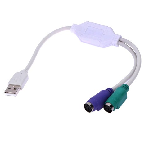 PS2 адаптер USB 31 см USB к PS/2 кабель конвертер мышь клавиатура адаптер конвертер для PS2 интерфейсный разъем ► Фото 1/6