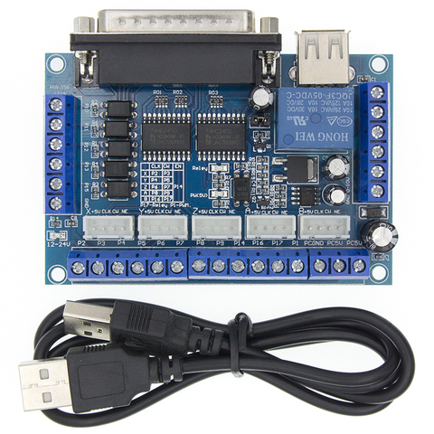 5-осевая CNC плата с оптическим соединителем для драйвера шагового двигателя MACH3 ► Фото 1/6