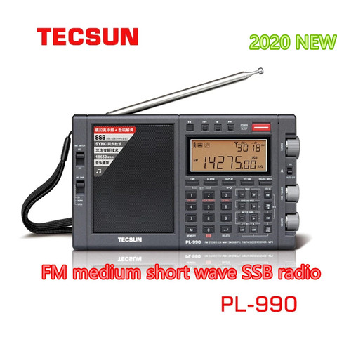 Портативный радиоприемник Tecsun pl-990, универсальный однополосный радиоприемник с цифровой настройкой FM-радио ► Фото 1/4