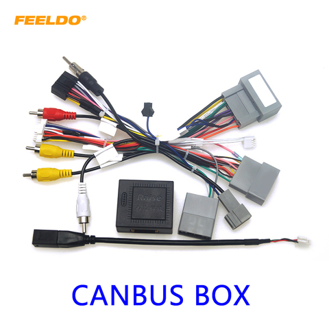 Автомобильный аудиоадаптер FEELDO, 16-контактный адаптер питания Android с Canbus Box и USB для Honda Vezel Fit XRV Media, жгут проводов ► Фото 1/1