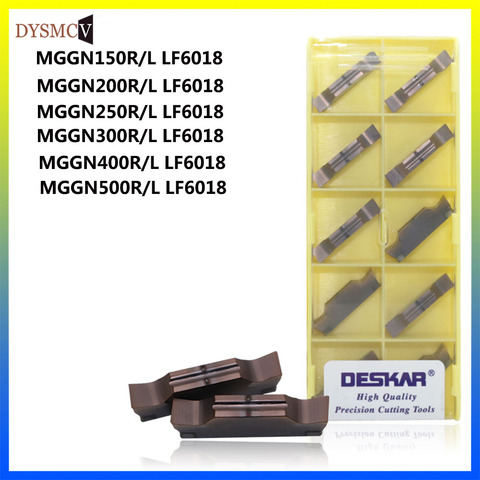 Карбидные вставки DESKAR MGGN150, MGGN200, MGGN250, MGGN300, MGGN400, MGGN500 R, L карбидные вставки, фреза для токарного станка с ЧПУ, инструмент для металла ► Фото 1/4