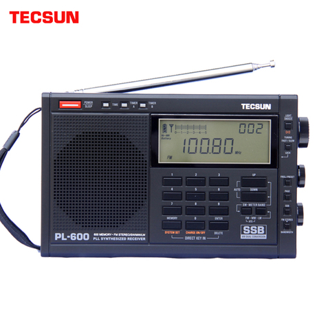 Цифровой радиоприемник TECSUN Φ, полный диапазон FM/MW/PL-600/PLL, синтезированный стереоприемник (4xAA) PL600, портативное радио ► Фото 1/6
