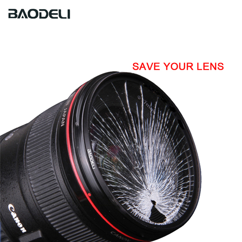 УФ-фильтр BAODELI для камеры Canon M50 T6 6d 600d, Nikon D3200, D3500, D5100, D5600, Sony A6000, 37, 46, 49, 52, 55, 58, 67, 72, 77, 82 мм ► Фото 1/6