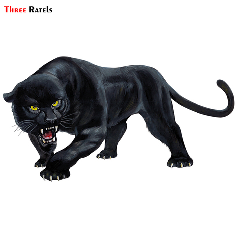 Три Ratels TRL570 # 15X8cm наклейка на животных Черная пантера Ревущие красочные забавные автомобильные наклейки и наклейки Авто Стайлинг съемный ► Фото 1/5