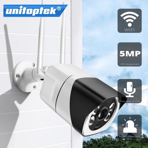 HD 5MP Wifi ip-камера ONVIF 1080P Беспроводная Проводная цилиндрическая камера видеонаблюдения наружная двухсторонняя звуковая карта TF слот Max 64G IR 20m ... ► Фото 1/6