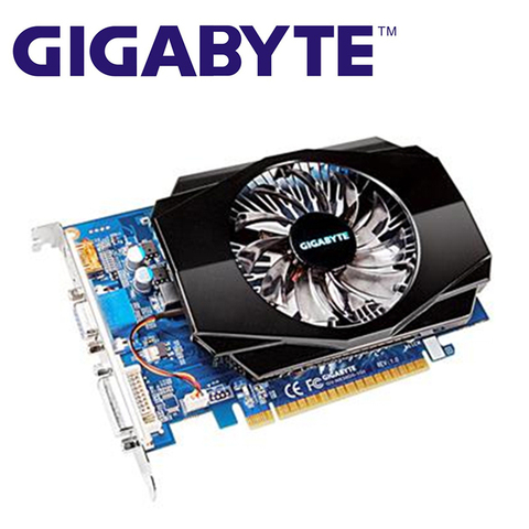 Видеокарта GIGABYTE GT 630 1 ГБ GV-N630-1GI D3 128 бит GDDR3 видеокарты для nVIDIA Geforce GT630 1G HDMI Dvi VGA карты б/у ► Фото 1/4