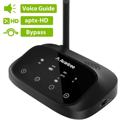 Новый сертифицированный aptX HD Bluetooth 5,0 передатчик для телевизора, беспроводной аудиоадаптер с низкой задержкой ► Фото 1/6