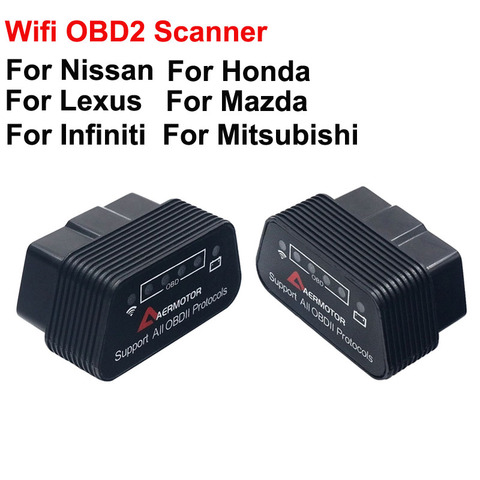 ELM327 Wifi OBD2 сканер кодов считыватель для Toyota Suzuki Mazda Mitsubishi Honda Nissan Lexus Infiniti Acura Subaru OBD2 сканер ► Фото 1/6