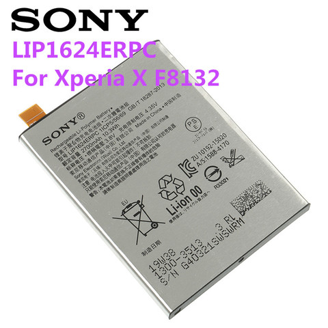 Оригинальный аккумулятор Sony F8131 для Sony XPERIA X PERFORMANCE F8131 F8132 2700 мАч LIP1624ERPC ► Фото 1/2