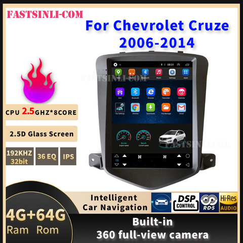CarPlay Android мультимедийный плеер для Chevrolet Cruze 2006-2014 GPS навигация вертикальный экран ► Фото 1/6