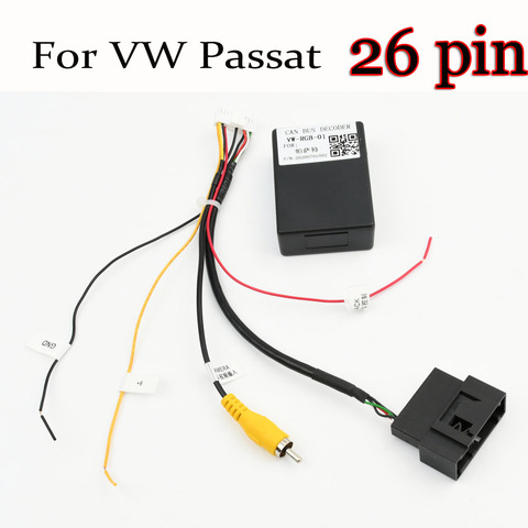 T & xz RGB к CVBS (RCA) AV сигнал 26 PIN конвертер адаптер для Passat CC Tiguan камера заднего вида RNS510 к AV камера ► Фото 1/3