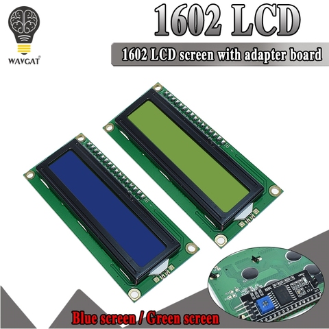 ЖК 1602 Модуль ЖКД синий экран IIC/I2C 1602 для arduino 1602 LCD UNO r3 mega2560 зеленый экран ► Фото 1/6