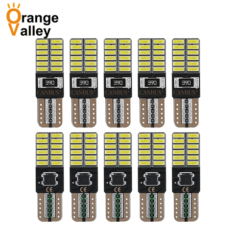 10 шт. супер яркий T10 светодиодный 194 501 W5W 24 SMD 4014 Canbus безошибочные автомобильные интерьерные лампы для автозазора DC 12V ► Фото 1/6