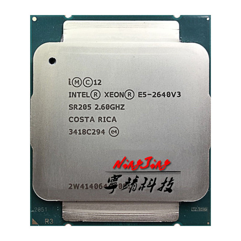 Процессор Intel Xeon E5-2640V3 E5 2640v3 E5 2640 v3, 2,6 ГГц, Восьмиядерный 16-поточный ЦПУ, 20 МБ, 90 Вт, LGA 2011-3 ► Фото 1/1