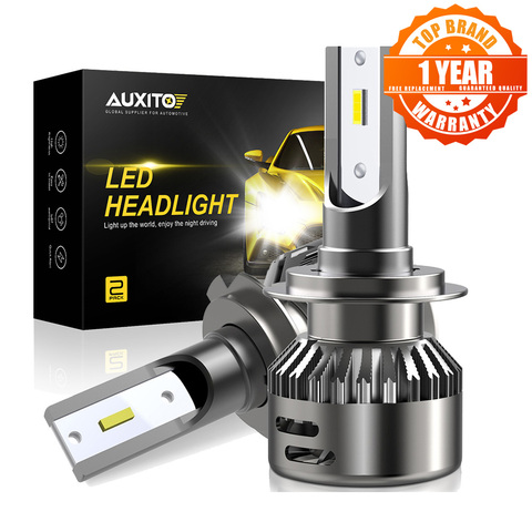 AUXITO 2x H1 H3 H4 H7 Led Canbus H8 H11 HB3 9005 HB4 9006 светодиодный головной светильник s мини 16000LM автомобильный Светильник лампы автомобилей Авто светодиодные ... ► Фото 1/6