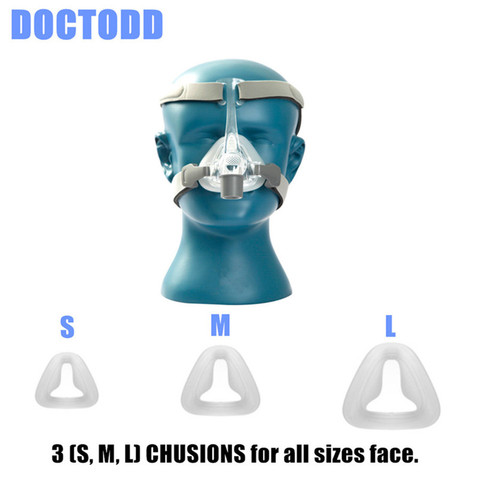 DOCTODD NM4 носовая маска для лица всех размеров s с головным убором и SML 3 размера подушек CPAP и авто сипап APAP маска для сна Храп апноэ ► Фото 1/6
