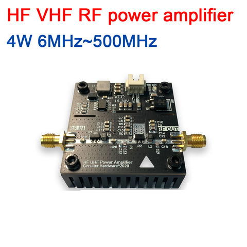 Усилитель мощности, 6-500 МГц, 4 Вт, HF/VHF/UHF/RF, высокочастотный для любительской радиолюбительской рации, короткая волна, 433 МГц, 315 МГц ► Фото 1/3