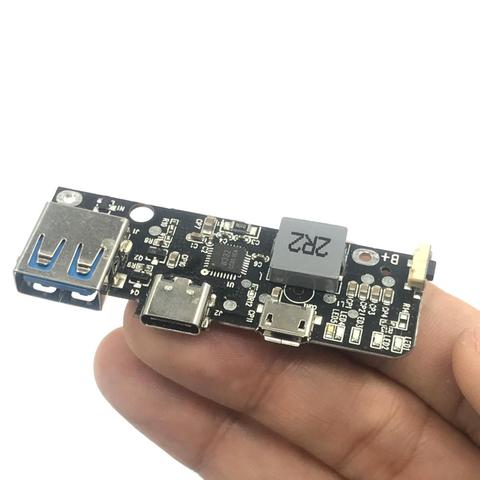 Модуль быстрой зарядки Type-C Micro USB QC 3,0, 5 В, 6 в, 9 В, 12 В, модуль быстрой зарядки для аккумулятора 18650, внешний аккумулятор для мобильного телефона... ► Фото 1/5