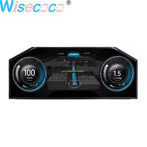 Wisecoco 12,3 дюймовый неправильный 1920 × 720 ips ЖК-экран 780 нит мини LVDS 20 контактов для автомобильного дисплея ► Фото 1/4