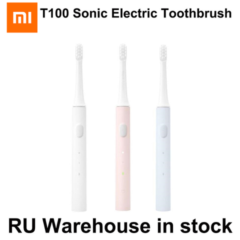Зубная щетка Xiaomi Mijia T100 звуковая аккумуляторная, USB-зарядка, водонепроницаемая ультразвуковая автоматическая зубная щетка для взрослых ► Фото 1/5