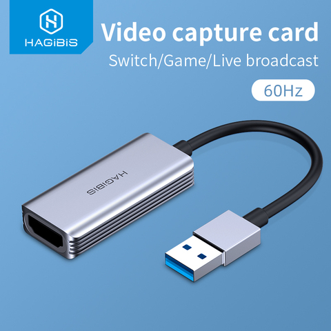 Hdmi-карта захвата видео hagибис 4K USB 3,0 2,0 видео игра захват запись для PS4 DVD видеокамера переключатель прямая трансляция камера ► Фото 1/6