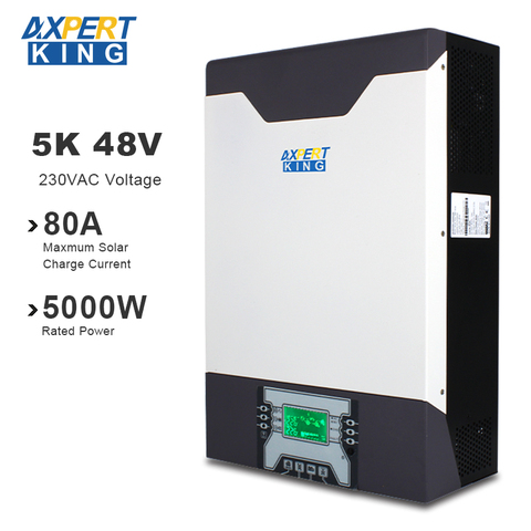 Wifi 5000W солнечный инвертор 500Vdc 80A MPPT 48V 220V решетки инвертор 5Kva чистая синусоида инвертор 60A зарядное устройство ► Фото 1/6