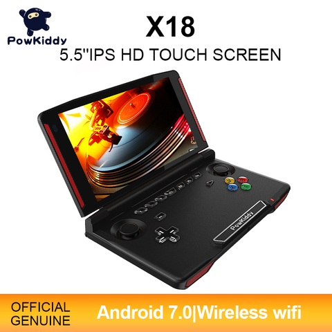 Игровая консоль Powkiddy X18 на Android, 5,5 дюйма, 1280*720, четырехъядерный процессор MTK 8163, 2 Гб ОЗУ, 32 Гб ПЗУ ► Фото 1/6