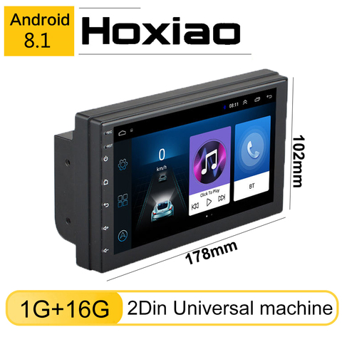 Автомобильный радиоприемник, универсальная мультимедийная система на Android 8,1, с GPS, Wi-Fi, Bluetooth, USB, 7 