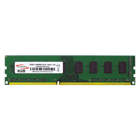 KAMOSEN DDR3L Оперативная память 4 ГБ 8 ГБ 1600 МГц Новый бренд низкого напряжения 1,35 V PC3-12800U Настольный Память DIMM 240-ПИН-кода коррекции ошибок ► Фото 1/2