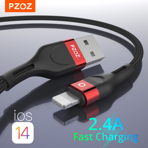 USB-кабель PZOZ для iPhone 12 11 SE X XS Pro max 8 7 6 6s Plus 5 5S iPad Air 4 Pro Mini 5 для ipad iPhone, кабель для быстрой зарядки, шнур ► Фото 1/6