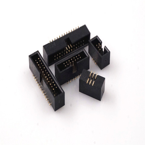 20 шт. SMT IDC Box Header 1,27 мм 6 8 10 12 14 16 20 26 30 34 40 50 60 Pin Двухрядное прямое наружное крепление IDC Socket Mate ► Фото 1/5