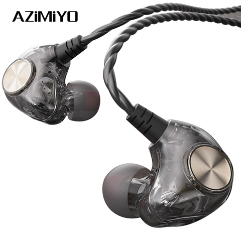 AZiMiYO HK1 проводные наушники 3,5 мм гибридные Hi-Fi DJ наушники стерео музыка глубокие басы шумоподавляющие наушники ► Фото 1/6