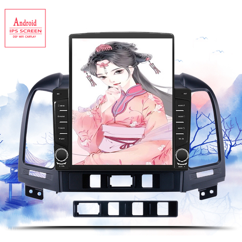 Автомагнитола на android 10,0, мультимедийный плеер 2.5D + IPS для Hyundai Santa Fe 2005-2012, dvd, gps-навигация, навигация, стерео, DSP, RDS, 4 + 64 ГБ ► Фото 1/6