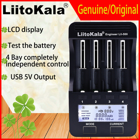 Оригинальное/оригинальное зарядное устройство Liitokala Lii500 18650, поддержка проверки заряда аккумулятора/разряда для NiMH 18650 AA AAA ► Фото 1/6