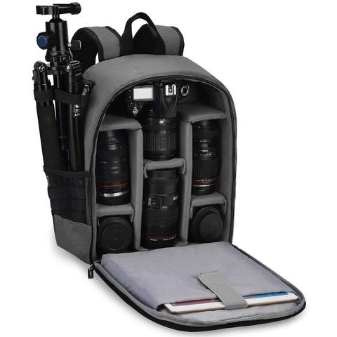Рюкзак для беззеркальной однообъективной зеркальной фотокамеры, уличная водонепроницаемая сумка с защитой от царапин для Canon, Nikon, Sony, Panasonic, Fujifilm, Olympus ► Фото 1/6