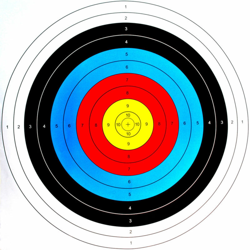 10 шт. Бумажная мишень для стрельбы из лука лицо 40x40 см для стрелы лук практика стрельбы тренировки Спорт на открытом воздухе цель наклейки вы... ► Фото 1/6