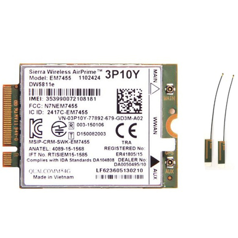 Sierra Wireless Airprime EM7455 DW5811E 3P10Y CAT6 4G модуль для DELL E7270 E7470 E7370 E5570 E5470 беспроводной FDD/аппарат, который не привязан к оператору сотовой связи ► Фото 1/6